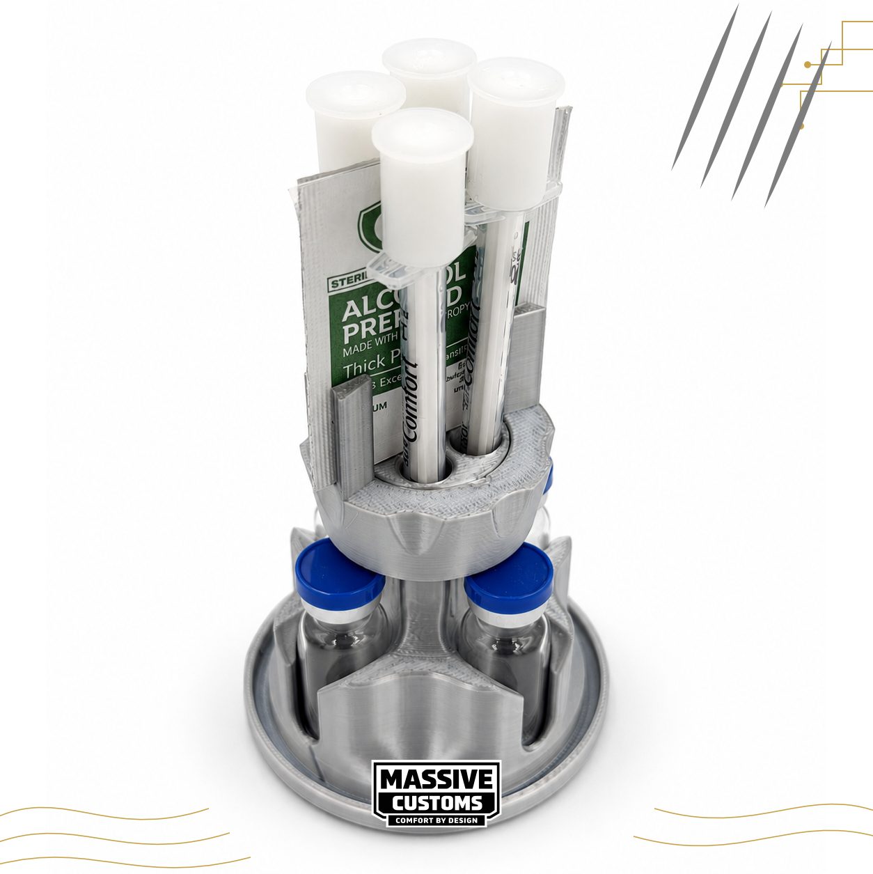 Jurassic Park Barbasol CryoCan 3mL Vial, Syringe & Alcohol Wipe Kit Storage Case