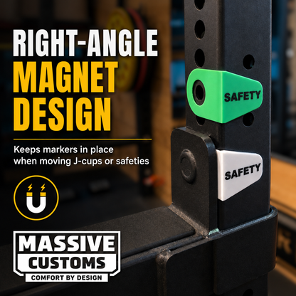 The Original Massive Customs Magnetic Rack Position Markers for 2-Inch Uprights