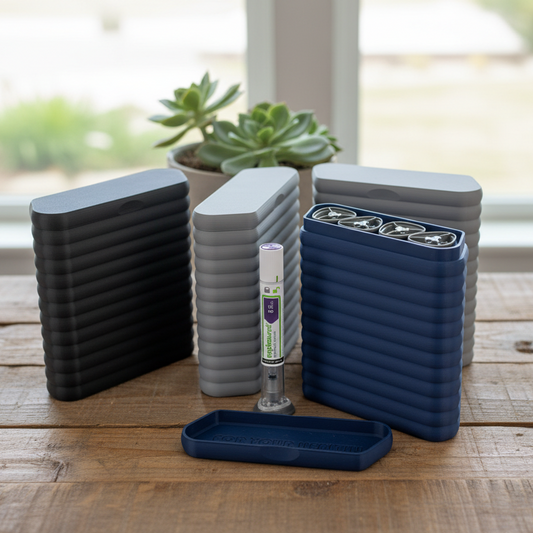 Premium Slim Fridge Storage Case for Zepbound® & Mounjaro® Injection Pens (4-Pen, Version 2.0)