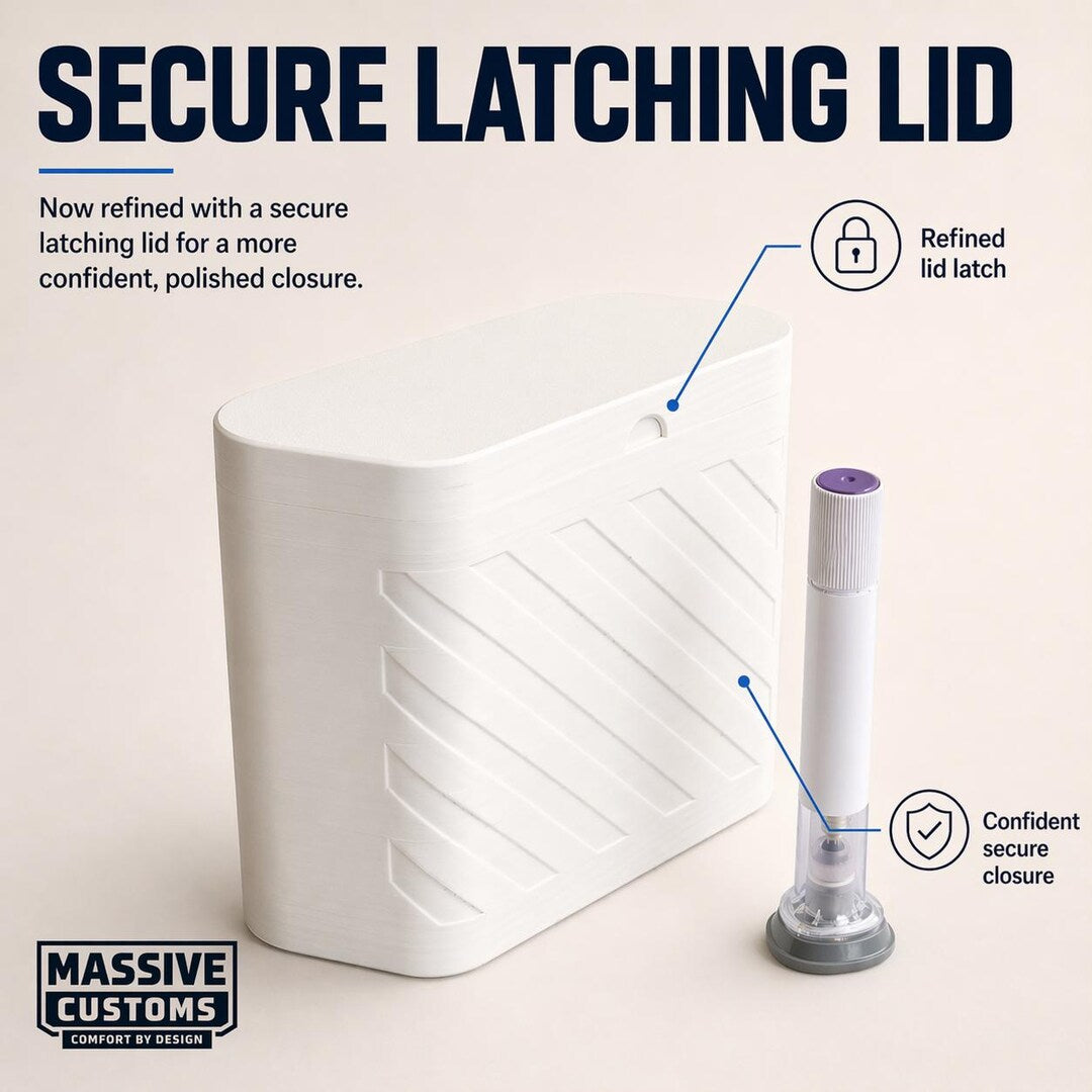 MC Stack secure latching lid for confident closure