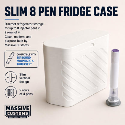 MC Stack - Slim 8 Pen Fridge Case for Zepbound and Mounjaro injection pens
