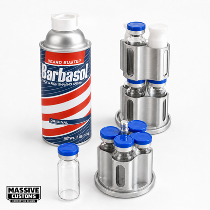 The Original Massive Customs Jurassic Park Barbasol CryoCan 10mL Vial Storage Case