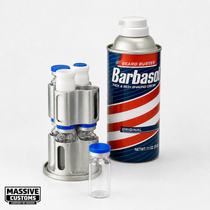The Original Massive Customs Jurassic Park Barbasol CryoCan 10mL Vial Storage Case