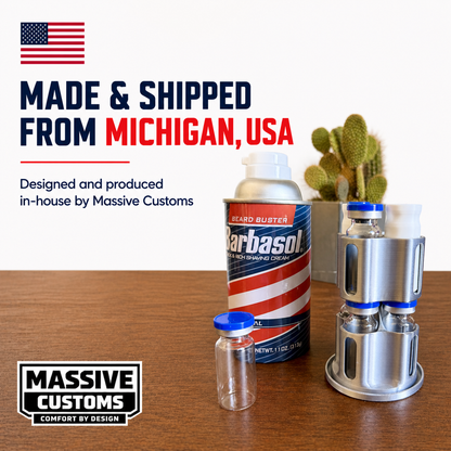 The Original Massive Customs Jurassic Park Barbasol CryoCan 10mL Vial Storage Case