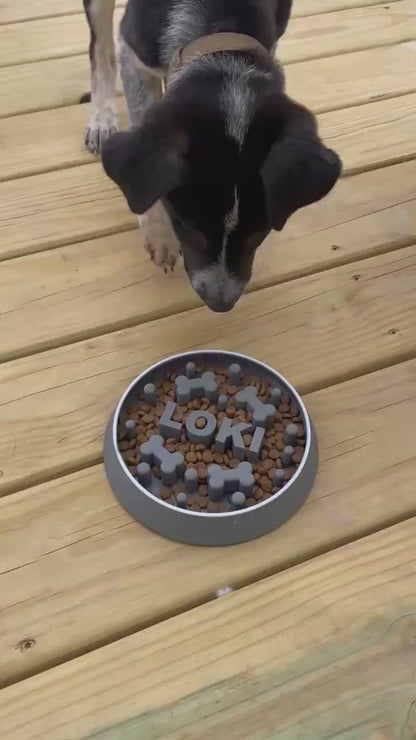The Original Massive Customs Personalized Slow Feeder Dog & Cat Bowl